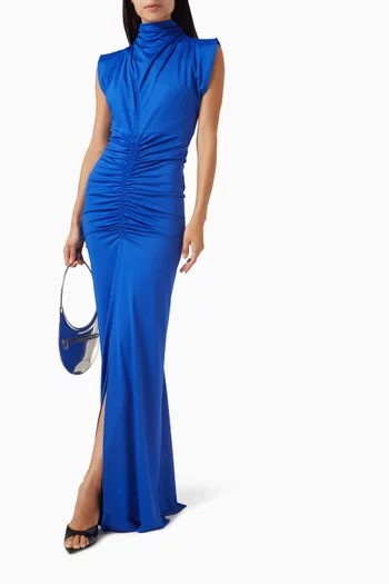 Ruched Gown in Stretch Jersey