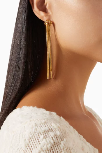 Clara Tassel Earrings in Gold-plated Metal