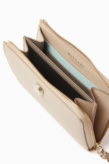 Serpenti Forever Zip Wallet in Calf Leather