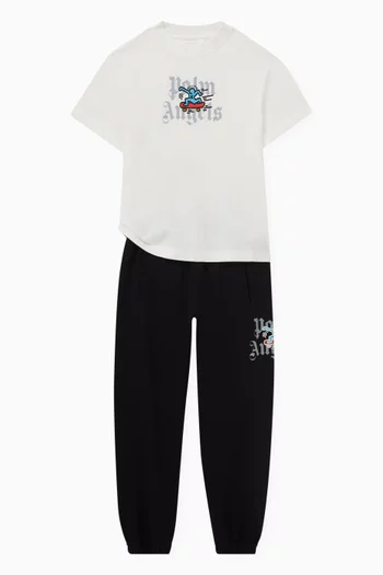 Palm Angles x Keith Haring Skateboard Print T-Shirt in Cotton