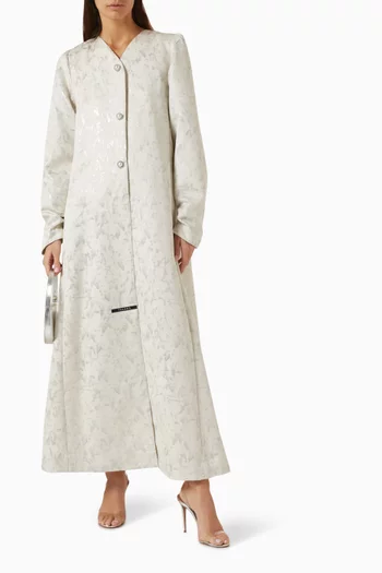 Lola Textured Abaya in Jacquard