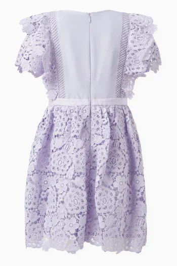 Flared Dress in Guipure Lace
