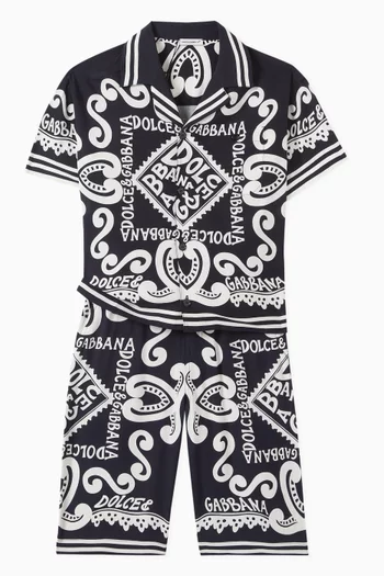 Marina-print Batik Shirt in Viscose
