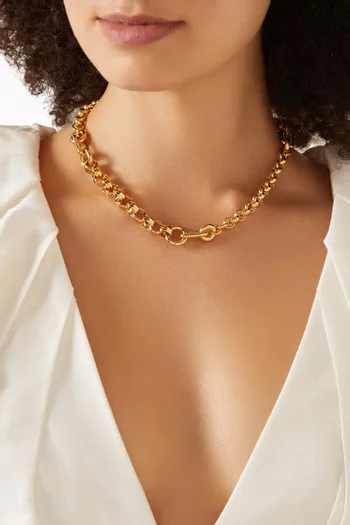 Pietra Necklace in 14kt Gold-plated Brass
