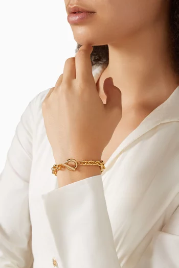 Fillia Bracelet in 14kt Gold & Platinum-plated Brass