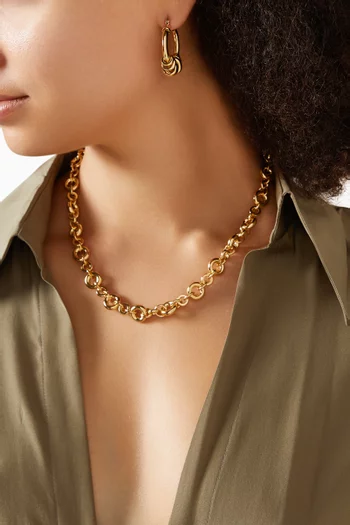 Isola Necklace in 14kt Gold-plated Brass