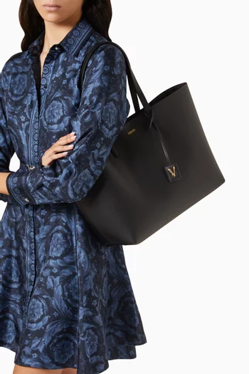 Virtus Tote Bag in Grained Leather