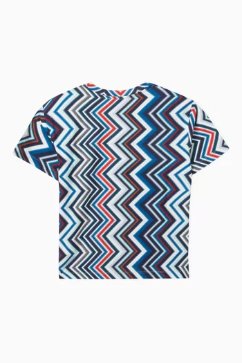 Zigzag Logo T-shirt in Cotton Jersey