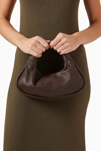 Woven Bon Bon Bag in Leather