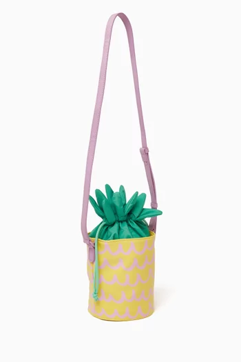 Pineapple Bucket Bag in Vegan Leather