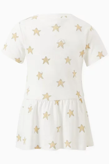 Star-print Dress in Cotton