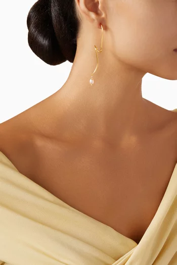 Amie Drop Earrings in 18kt Gold-plated Silver