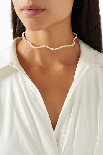 Ivy Pearl Necklace in 18kt Gold-plated Silver