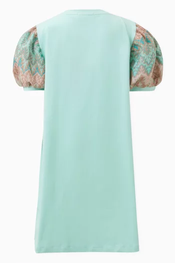 Embroidered Dress in Cotton-jersey