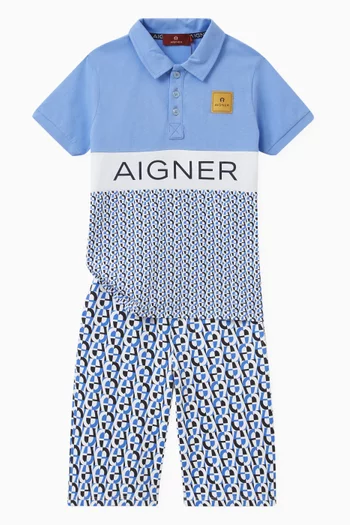 All-over Logo Bermuda Shorts in Cotton-jersey