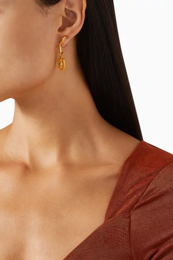 Mini Gaia Drop Earrings in 18kt Gold-plated Brass