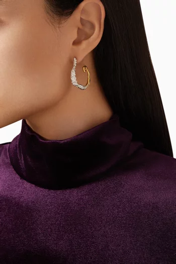 Elea Hoop Earrings in Sterling Silver & 18kt Gold-plated Silver