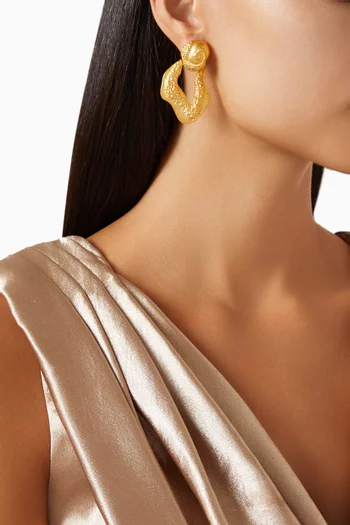 Hera Drop Earrings in 18kt Gold-plated Brass