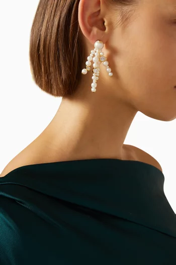 The Bay of Thoughts Pearl Earrings in 18kt Gold Vermeil