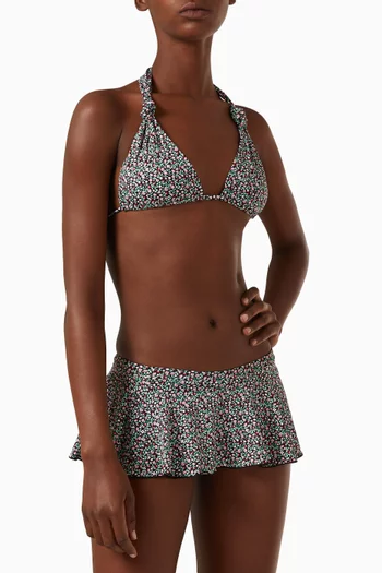 Izabella Swim Skirt Bikini Briefs in Stretch Nylon