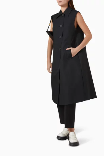 Cocoon Midi Dress in Bonded Cotton