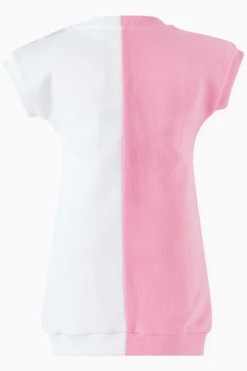 Teddy Colour-block T-shirt Dress in Cotton
