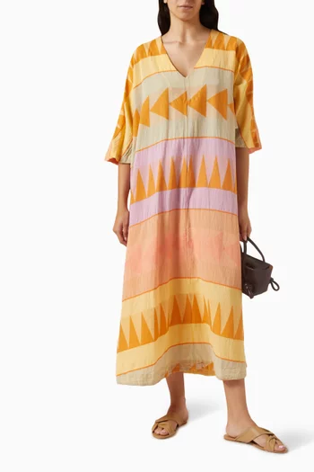Zakar Printed Maxi Dress in Cotton