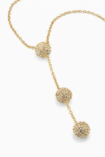 Crystal Ball Drop Necklace in Metal