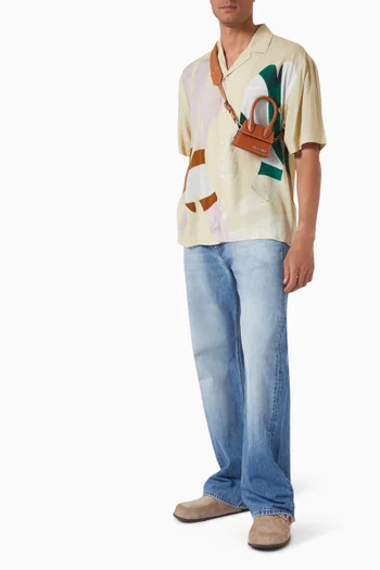Jean Graphic-print Shirt in Linen