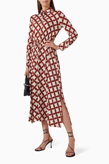 Pluto Printed Maxi Dress in Jersey