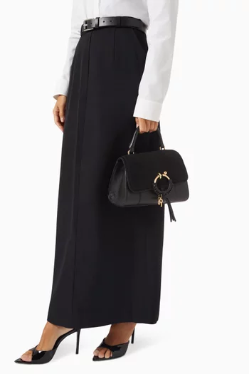 Joan Ladylike Top Handle Bag in Leather & Suede