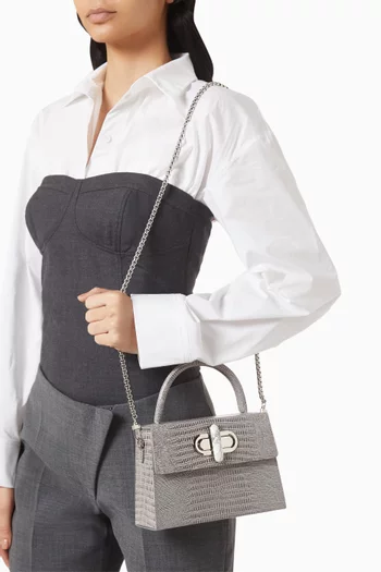 Dina Top Handle Bag in Leather