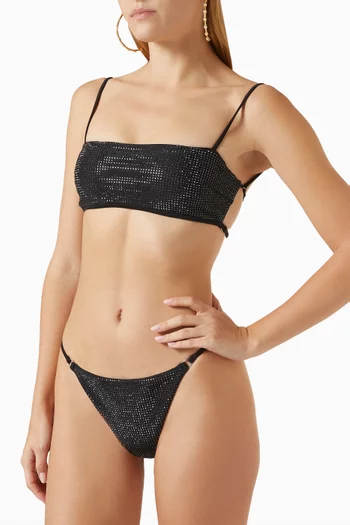 Macy Bandeau Bikini Top in Stretch Nylon
