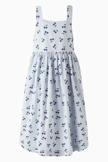 Laly Cherry-print Dress in Cotton