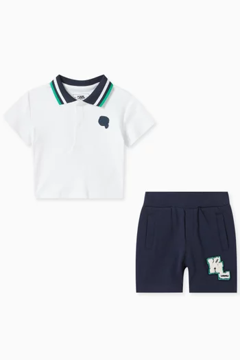 Ikonik Polo Shirt & Shorts Set in Cotton