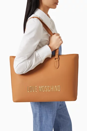 Medium Bold Love Tote Bag in Faux Leather