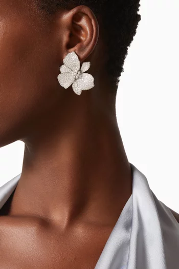 Eden Crystal Stud Earrings in Sterling Silver