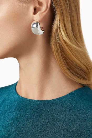Sierra Chunky Hoop Earrings in Sterling Silver