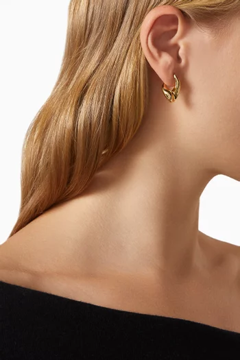 Kira Hoop Earrings in 14kt Gold-plated Brass