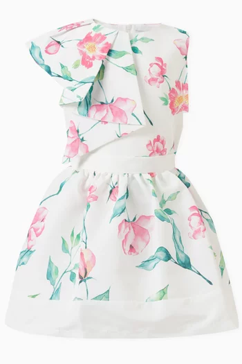 Floral-print Flared Skirt