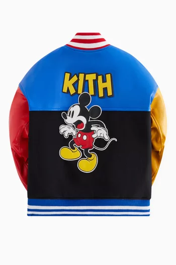 x Disney Mickey & Friends Varsity Jacket in Wool-blend