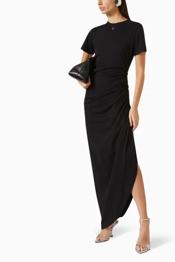 Crew-neck Maxi Dress in Cotton Jersey