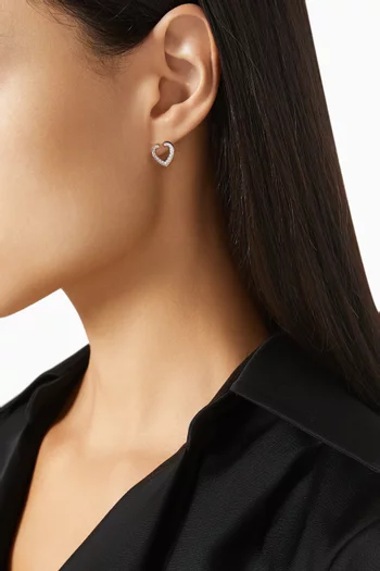Aloria Mini Icons Diamond Earrings in 18kt White Gold