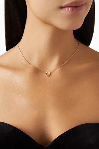 Aloria Mini Icons Diamond Pendant Necklace in 18kt Yellow Gold