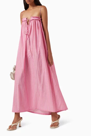 Rosa Striped Maxi Dress in Organic Cotton
