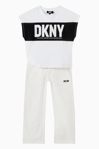 Logo-patch Pants in Cotton
