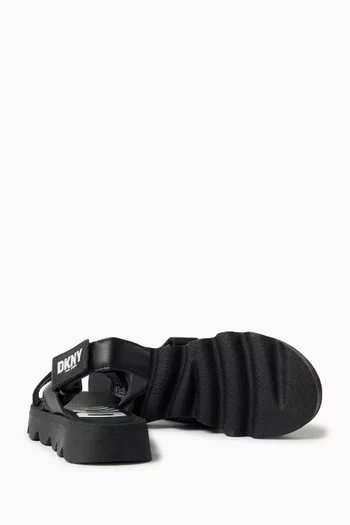 Logo-strap Sandals in Leather