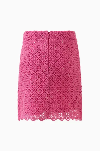 Sequin-embellished Skirt in Lace