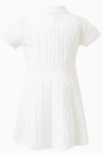 All-over Logo Polo Dress in Knit