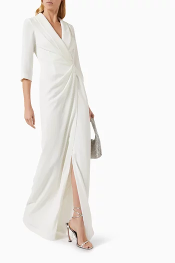Benny Draped Gown in Crepe